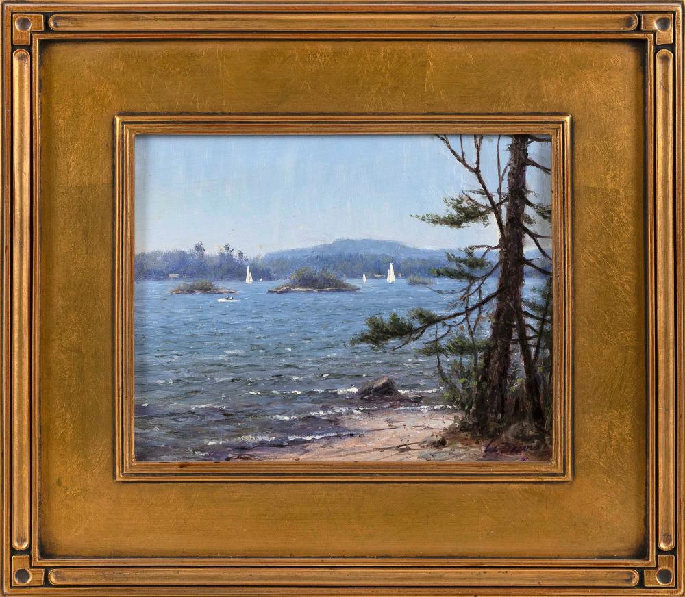 Appraisal: WILLIAM R DAVIS MASSACHUSETTS B SQUAM LAKE FROM FIVE FINGER