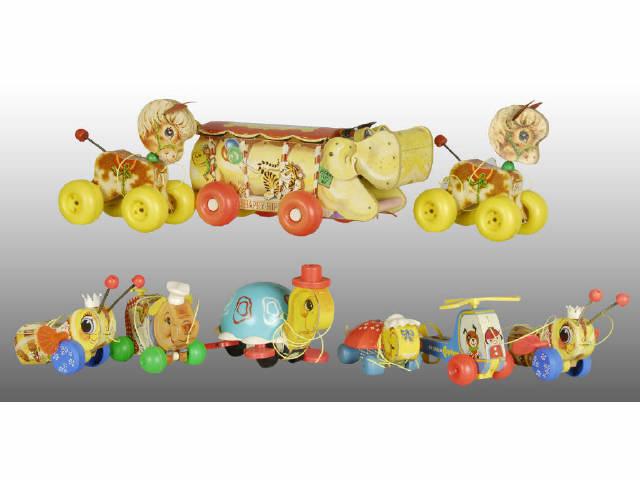 Appraisal: Lot of Fisher-Price Animal Toys Description Includes Happy Hippo Prancy