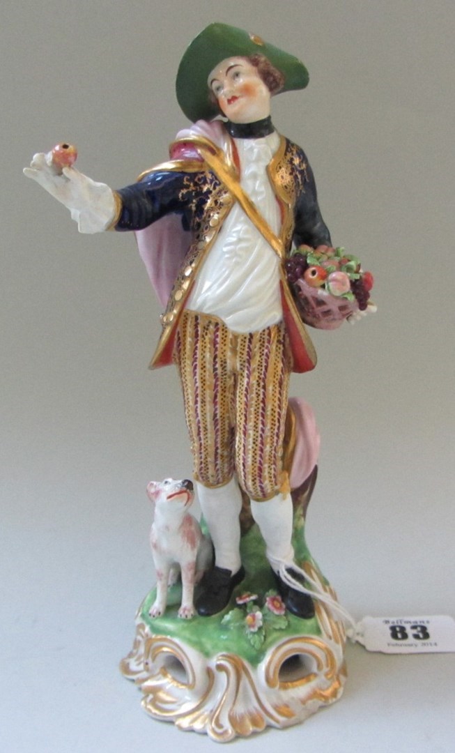 Appraisal: A Bloor Derby porcelain figure of a gardener circa the