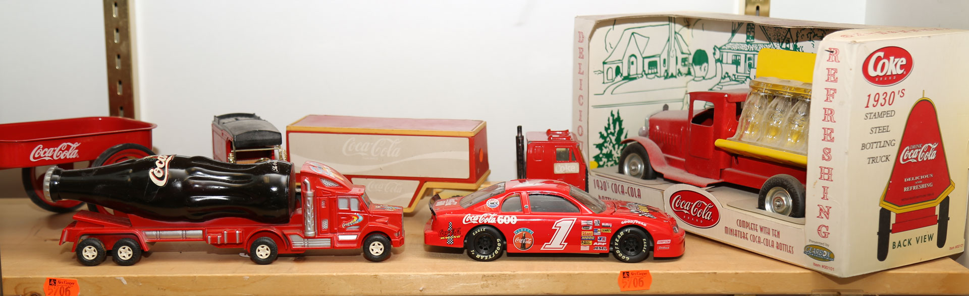 Appraisal: Shelf lot of Coca-Cola vehicles Undernumber