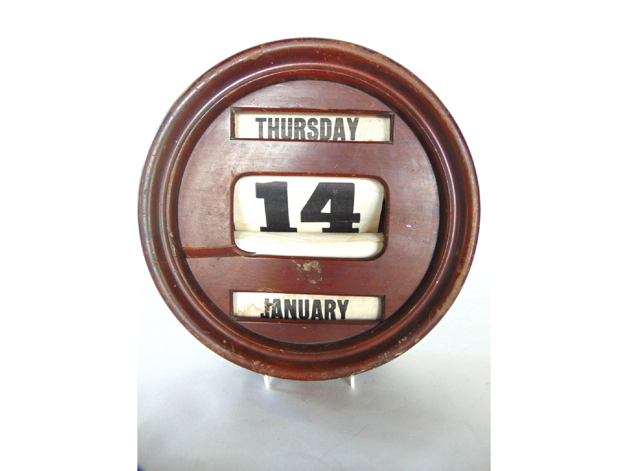 Appraisal: A th century wall mounting timber framed perpetual calendar of