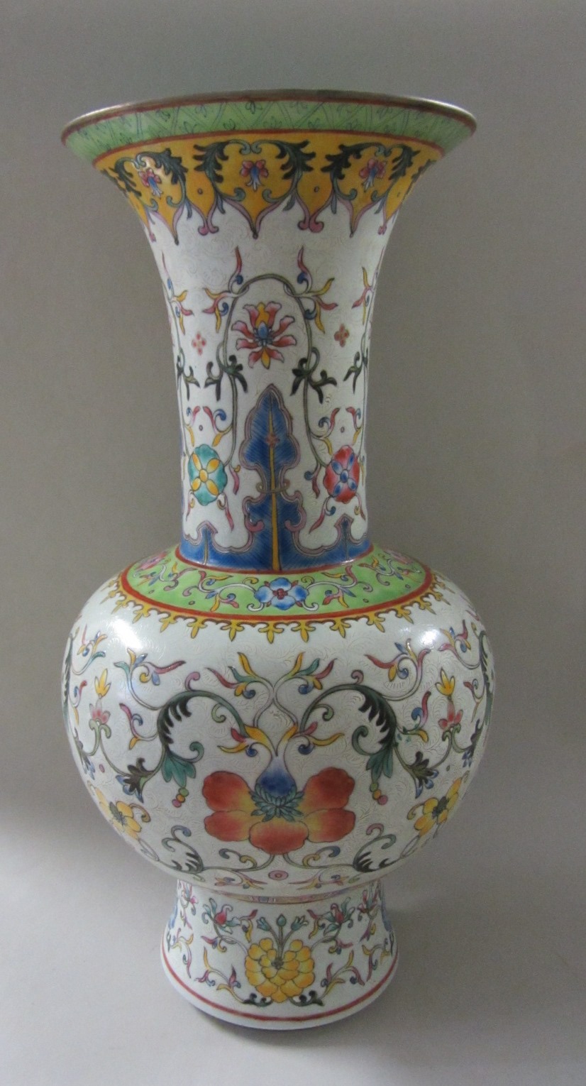 Appraisal: A Chinese porcelain famille rose vase Qianlong mark but later