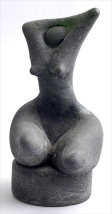 Appraisal: TH C SCHOOL SEATED FEMALE NUDE Molded glass on plinth