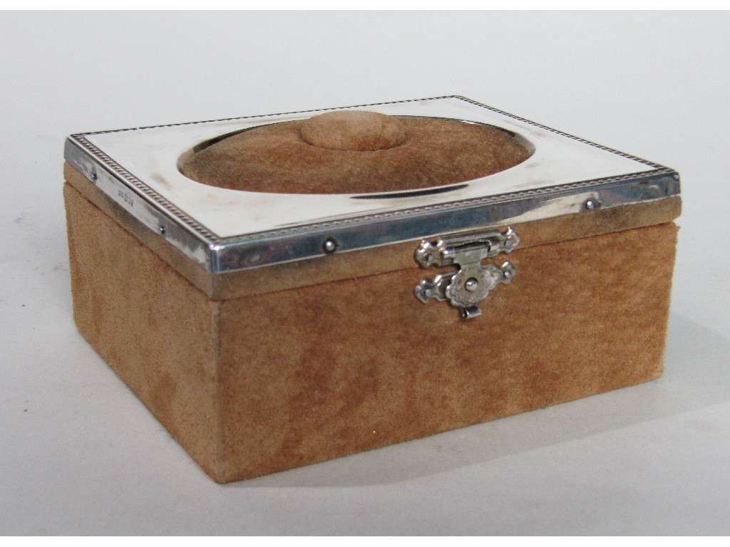 Appraisal: Silver mounted jewellery box London