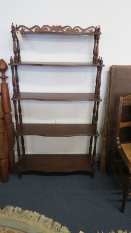 Appraisal: Carved Curio Shelf five tier tall wide circa