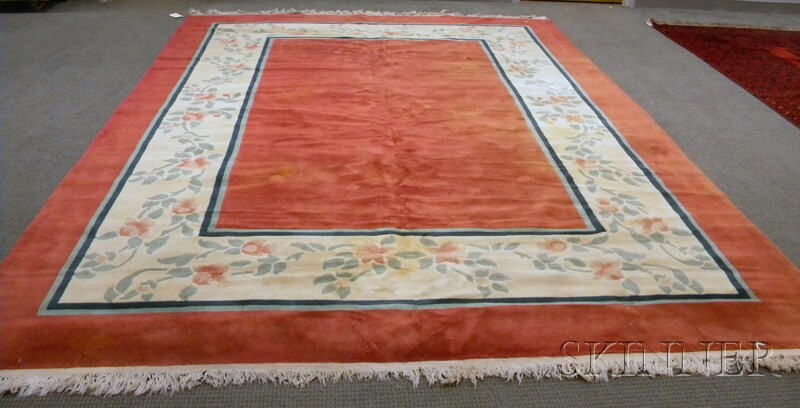 Appraisal: Modern Heriz Room-size Carpet th century ft in x ft