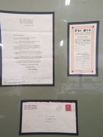 Appraisal: Roycroft Letter Stationery framed with subscription card to The Era