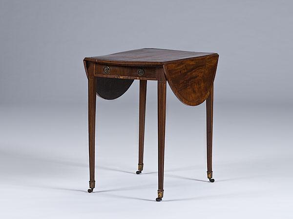 Appraisal: GEORGIAN PEMBROKE TABLE a George III inlaid mahogany Pembroke table