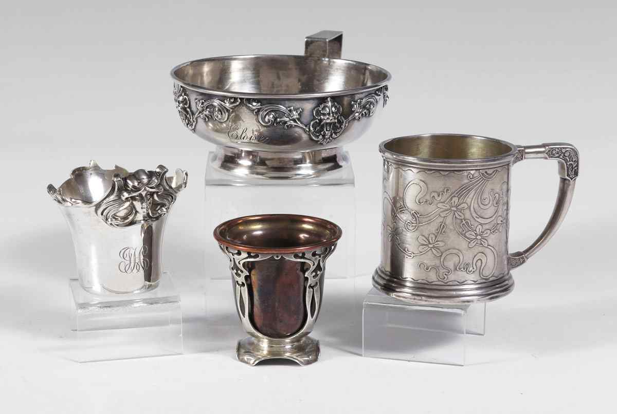 Appraisal: COLLECTION OF ART NOUVEAU STERLING VESSELS pieces total to include