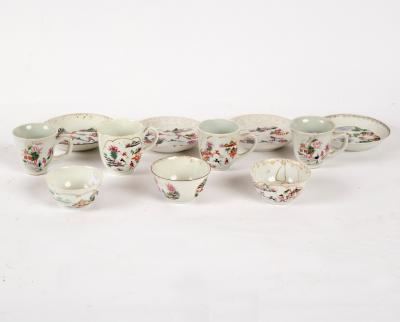 Appraisal: A group of European decorated Chinese tea wares mid th