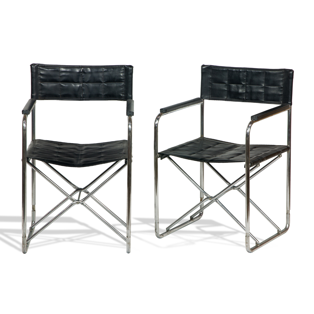 Appraisal: PAIR OF GAE AULENTI STYLE APRIL CHAIRS Pair of Gae