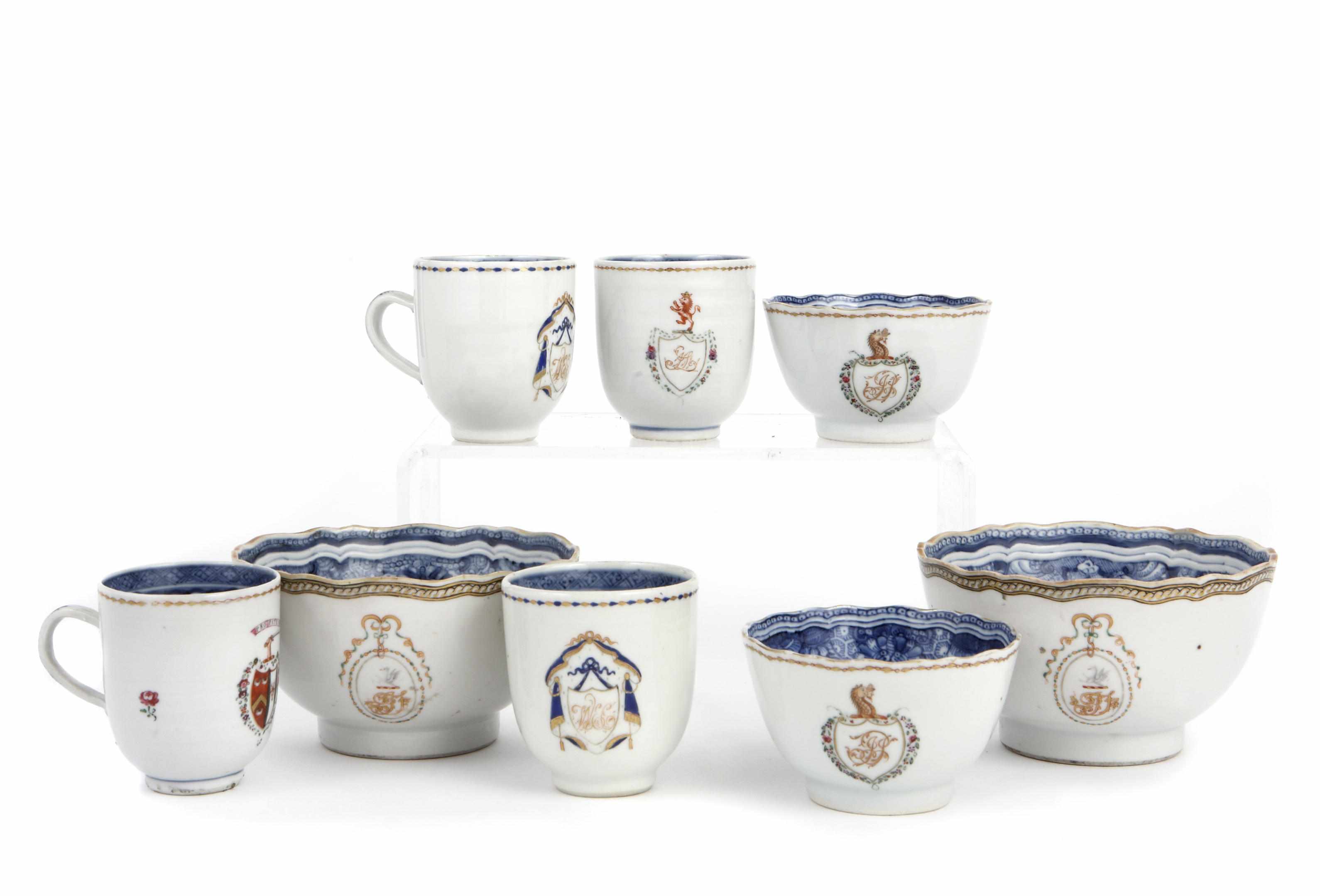 Appraisal: A group of Chinese Export porcelain articles Comprising three pairs