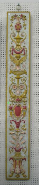 Appraisal: Decorative Cast Metal Wall Plaque with a Cherub Urn and