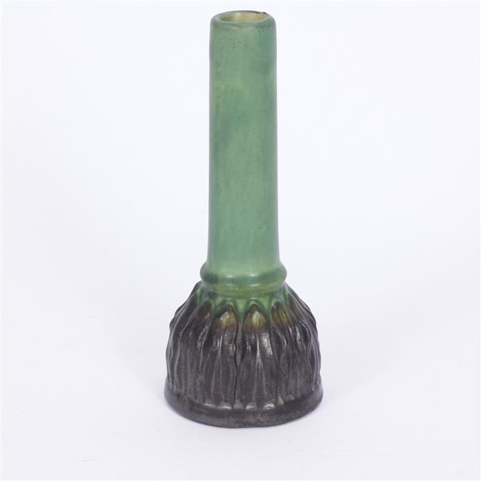 Appraisal: Arts Crafts art pottery vase matte green with black glazed