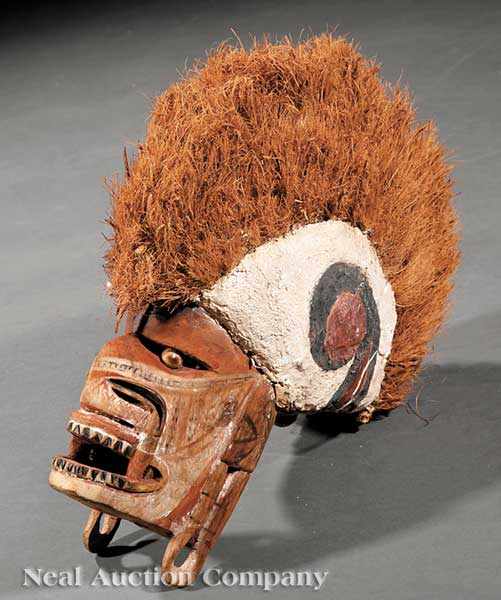 Appraisal: A New Britain Carved and Painted Wood Mask carved wood