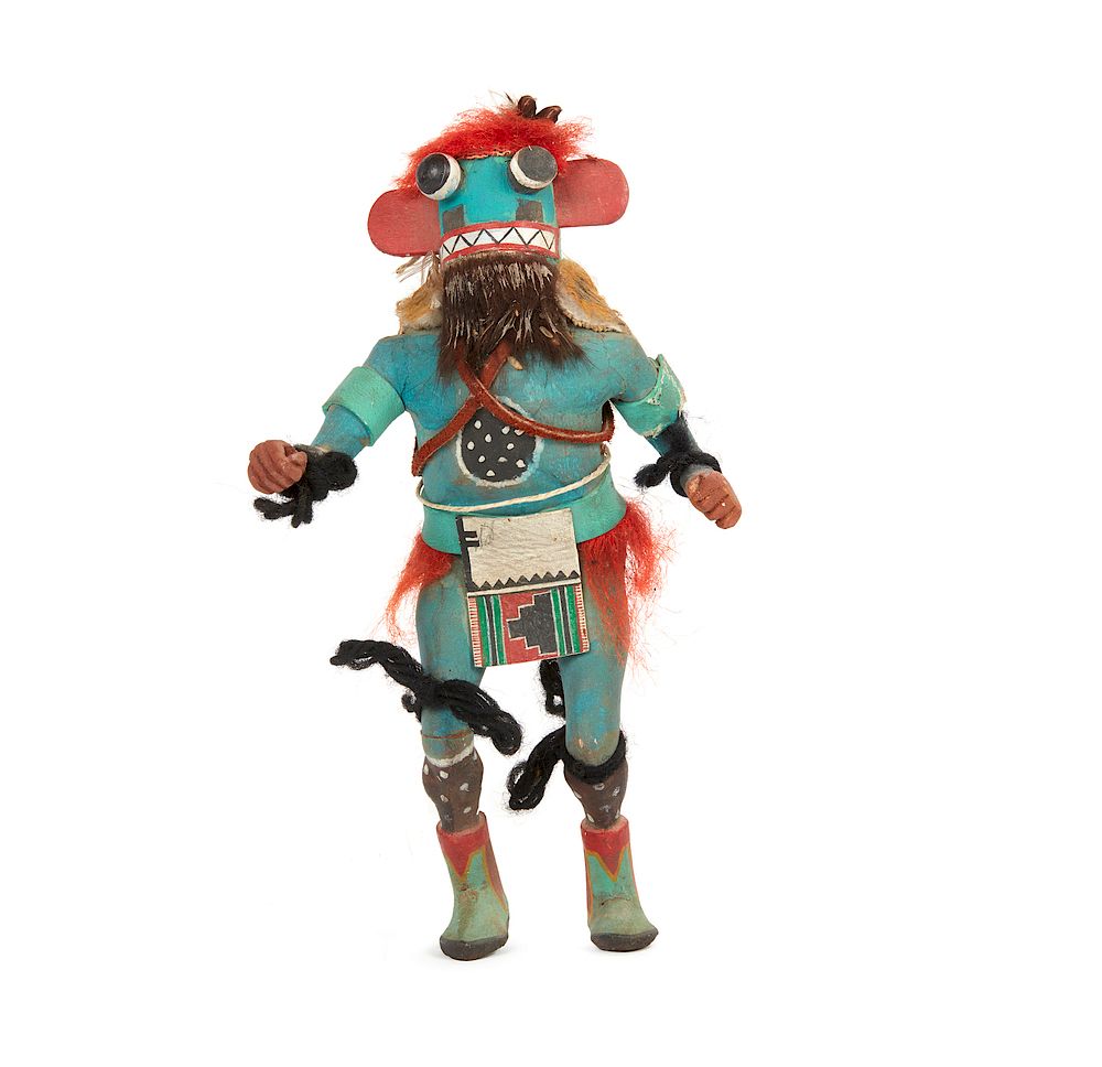 Appraisal: Hopi Blue Whipper Kachina Sakwa Hu Hopi Blue Whipper Kachina