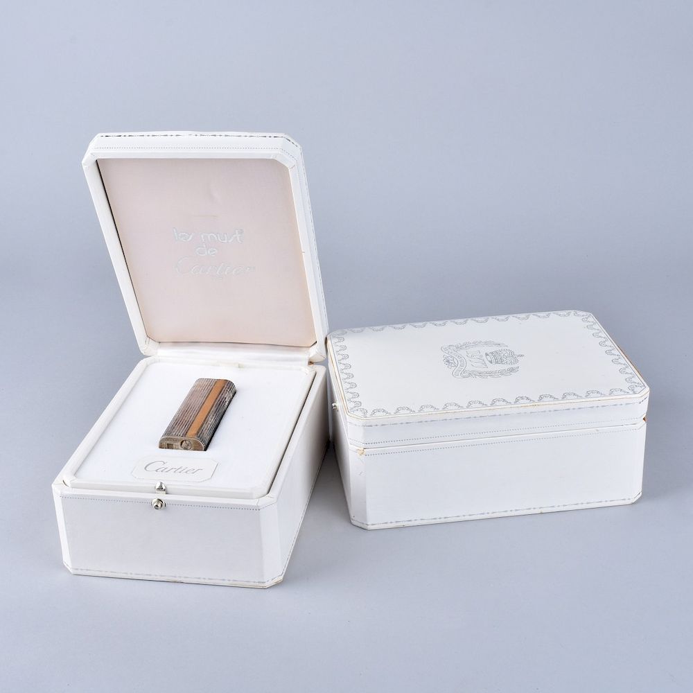 Appraisal: Cartier Lighters in Original Boxes Two The Queens Silver Jubilee