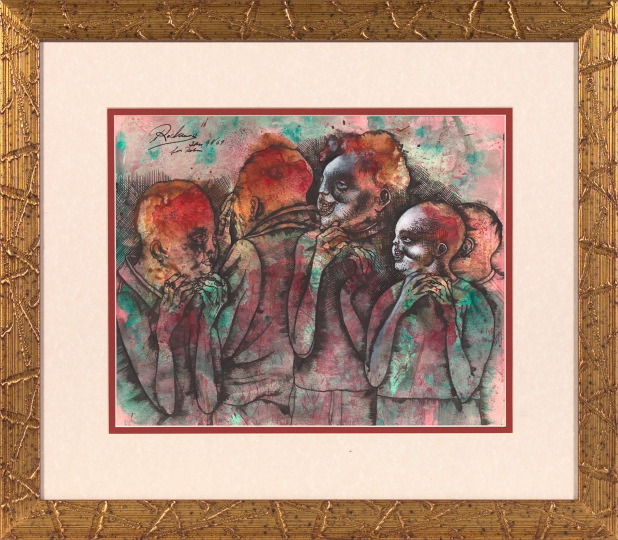 Appraisal: Noel Rockmore American New Orleans - Laughing Figures mixed media