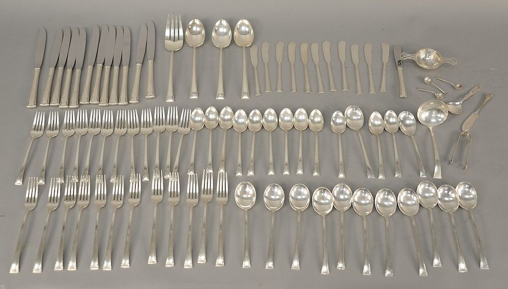 Appraisal: Sterling silver flatware set International Serenity setting for ten including