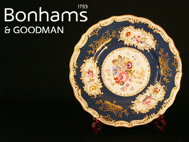 Appraisal: A Copeland Spode cabinet plate painted with reserves of floral