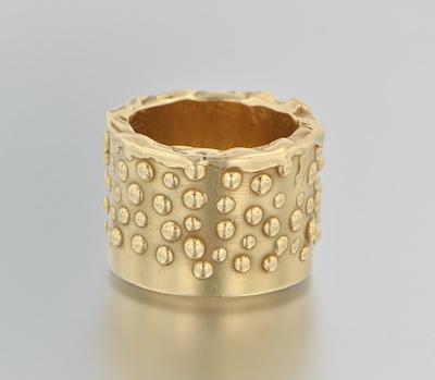 Appraisal: A Heavy Custom Made k Gold Ring k yellow gold