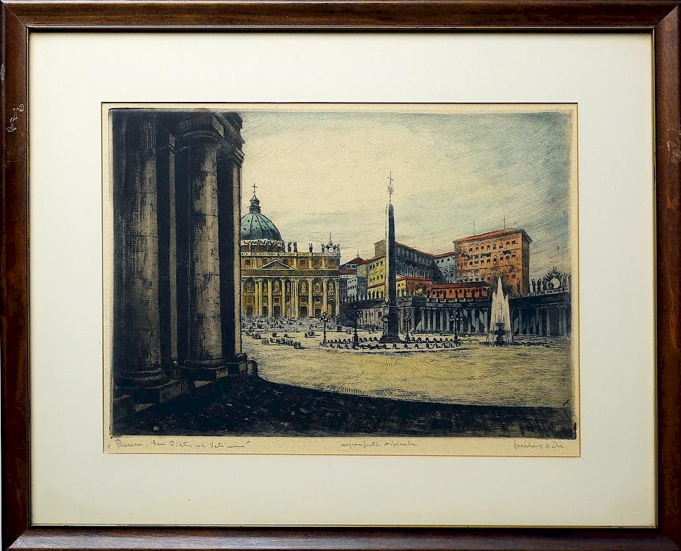 Appraisal: Bela Sziklay Views of Rome View of St Peter's Rome