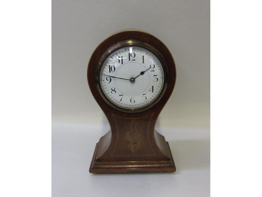 Appraisal: Edwardian balloon clock with inlaid decoration