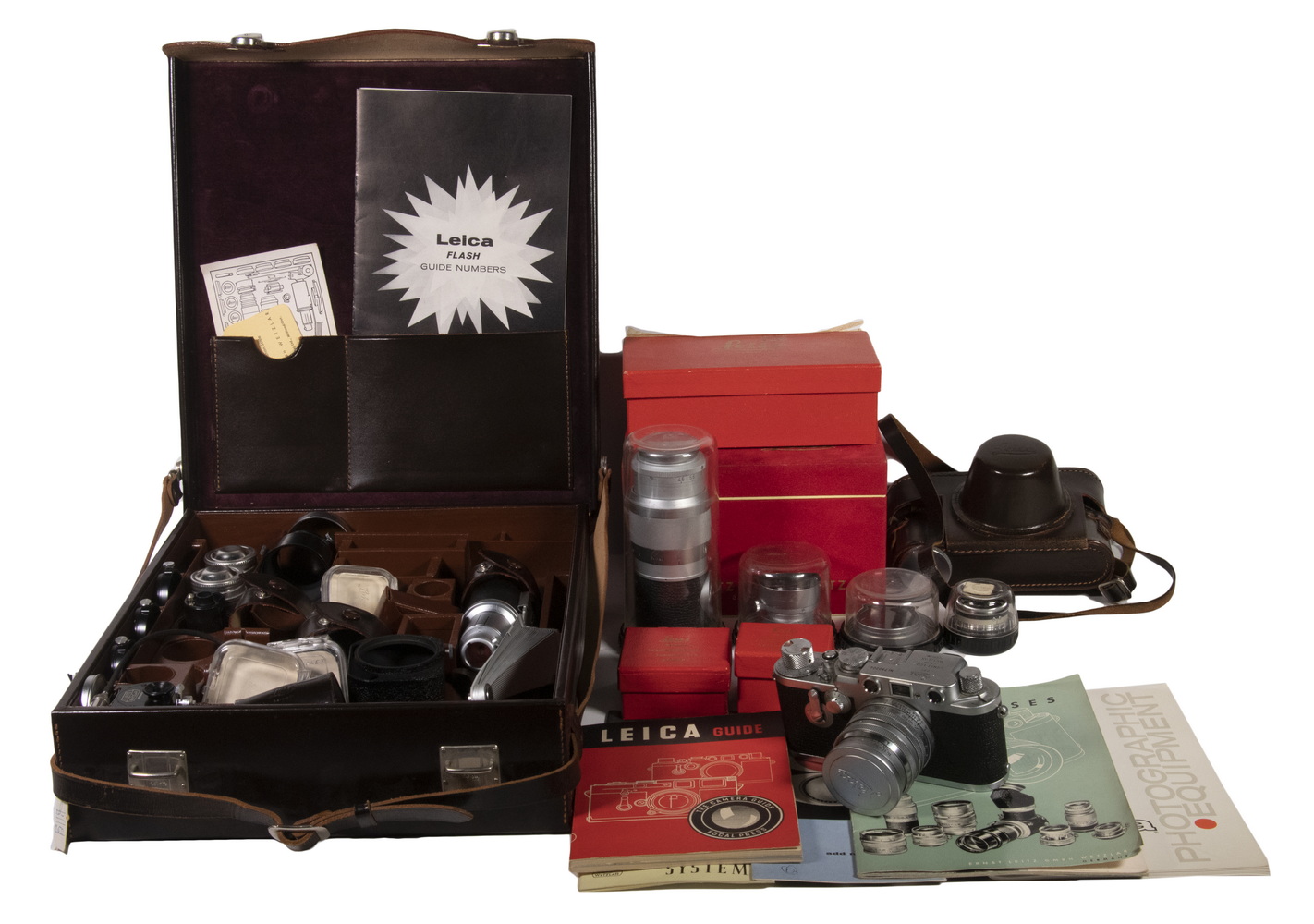 Appraisal: LEICA LEITZ MM CAMERA WITH ACCESSORIES Leica Leitz IIIf s