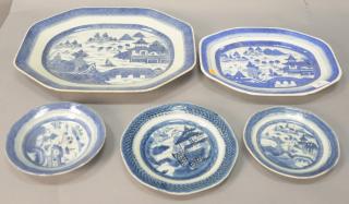 Appraisal: Five piece Canton group to include two large trays and