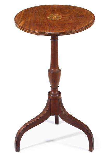 Appraisal: Federal inlaid mahogany tilting tea tablephiladelphia circa