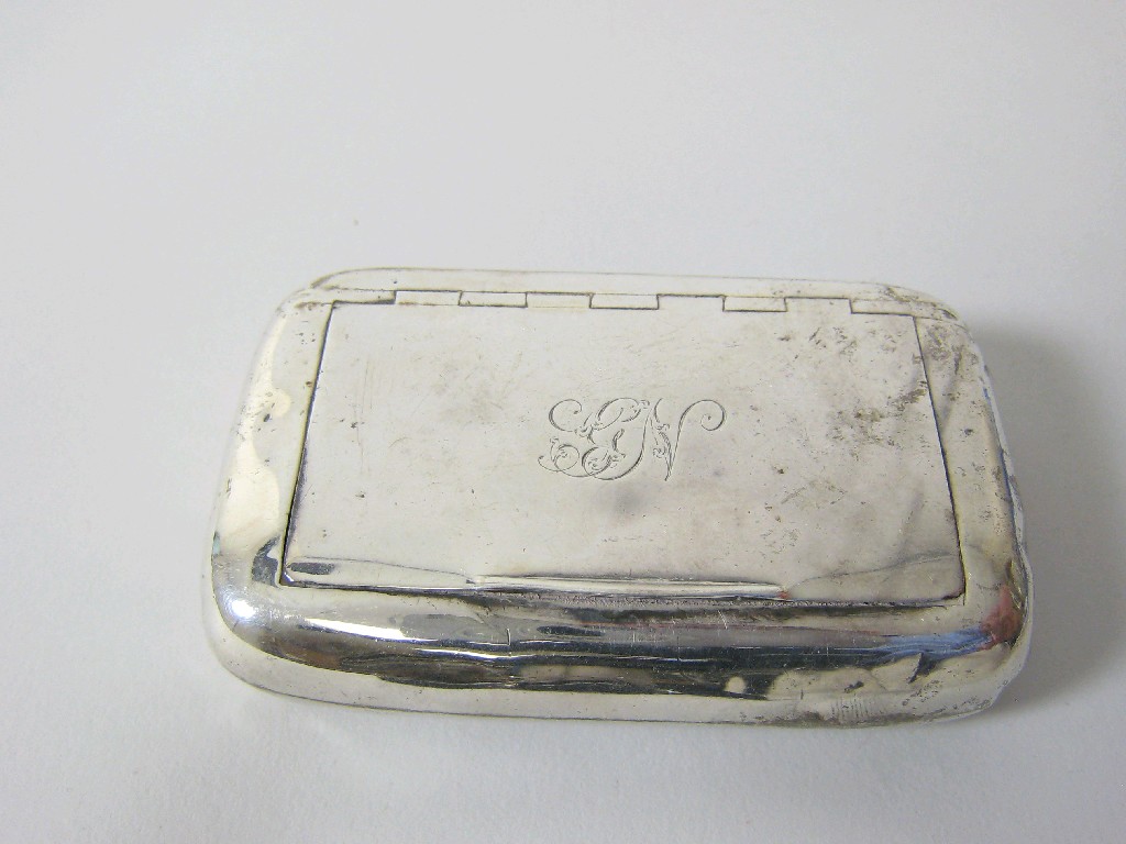 Appraisal: A George III Tobacco Box engraved initials G N Birmingham