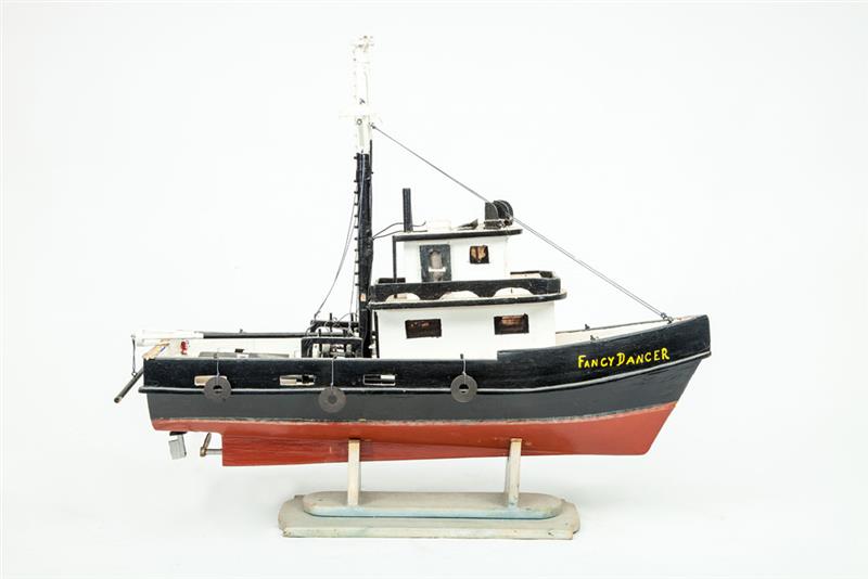 Appraisal: American Painted Wood Model of the Tug Boat Fancy Dancer