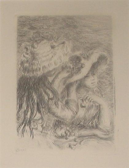 Appraisal: PIERRE-AUGUSTE RENOIR french - LE CHAPEAU PINGL Etching x in