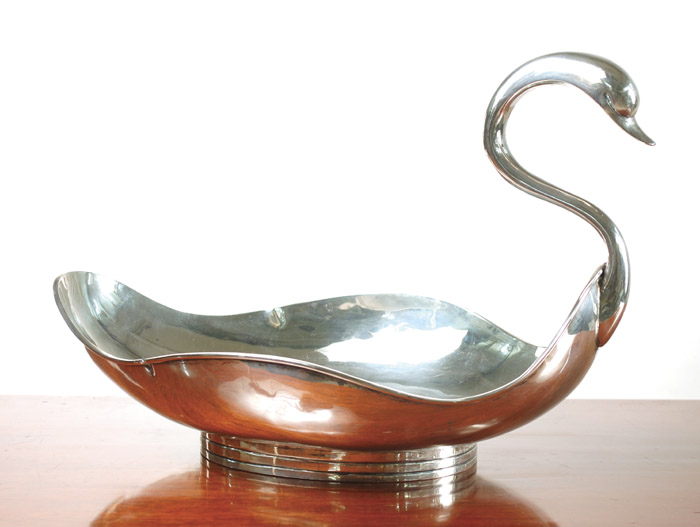 Appraisal: MEXICO STERLING SILVER FIGURAL SWAN BOWL by Plateria Farfan S