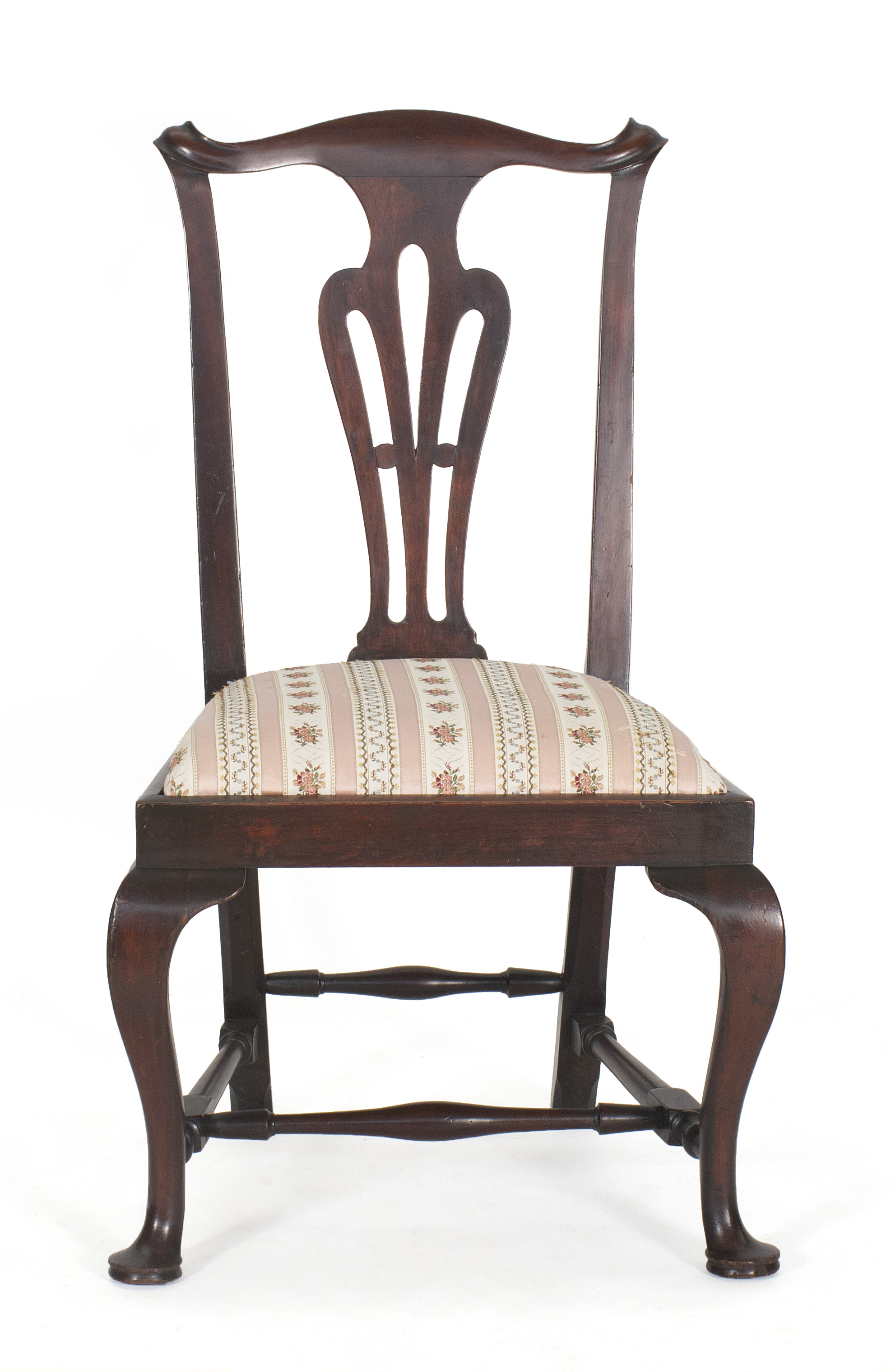 Appraisal: ANTIQUE AMERICAN QUEEN ANNE SIDE CHAIR Boston Circa In mahogany