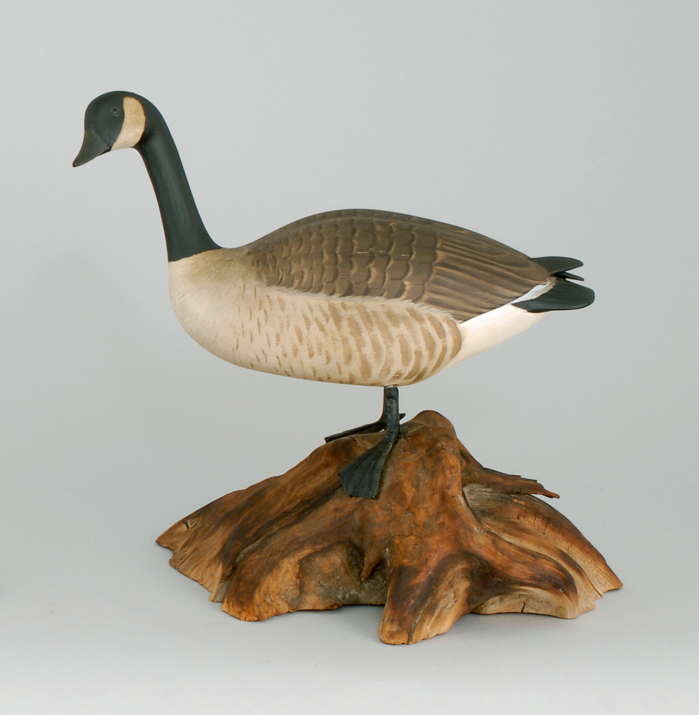 Appraisal: LARGE MINIATURE CANADA GOOSE Mid- th CenturyBy Wendell Gilley of