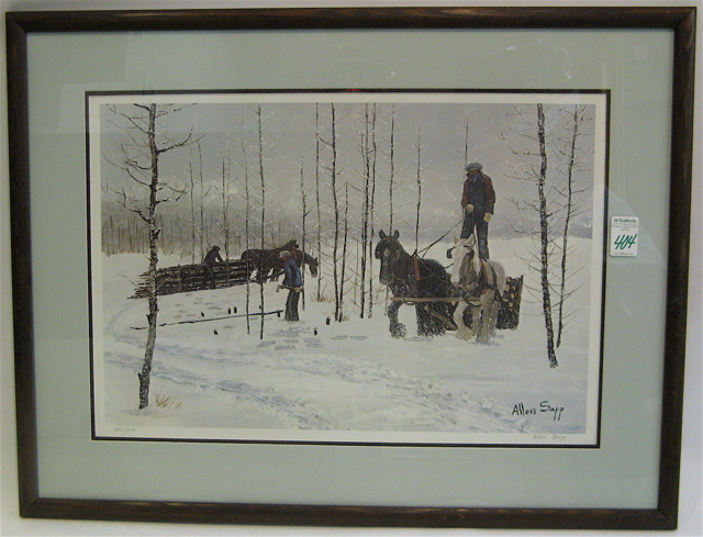 Appraisal: ALLEN SAPP COLOR OFF-SET LITHOGRAPH Canadian born in signed limited