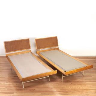 Appraisal: Pair George Nelson for Herman Miller twin beds Pair George