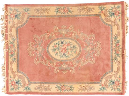 Appraisal: Sino Aubusson rug tufted in China modern x