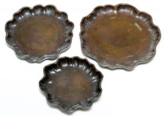 Appraisal: TIFFANY STUDIOS BRONZE NESTING DISHES C TIFFANY STUDIOS BRONZE NESTING