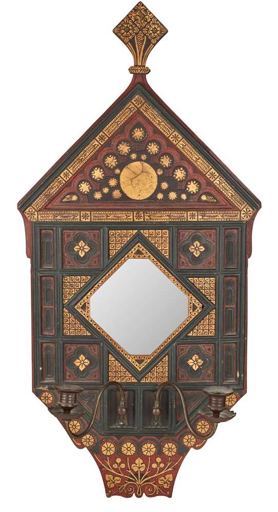 Appraisal: MANNER OF WILLIAM BURGES PROBABLY COX SONS MAKER WALL MIRROR