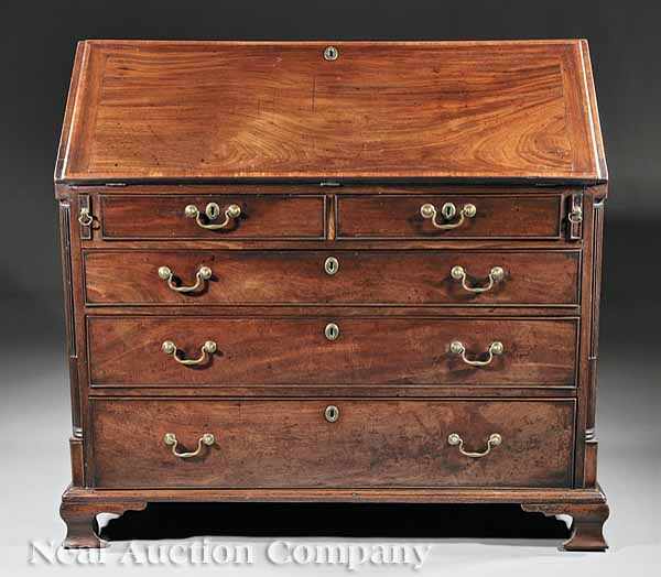 Appraisal: A George III Inlaid Mahogany Slant-Front Desk late th c