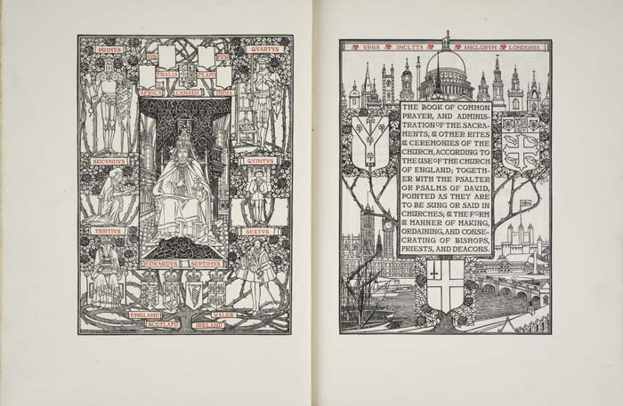 Appraisal: THE BOOK OF COMMON PRAYER Woodcut illustrations borders decorations and