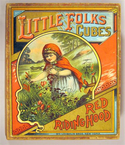 Appraisal: Lot Pictorial Chromolithographic Blocks Little Folks Cubes Red Riding Hood