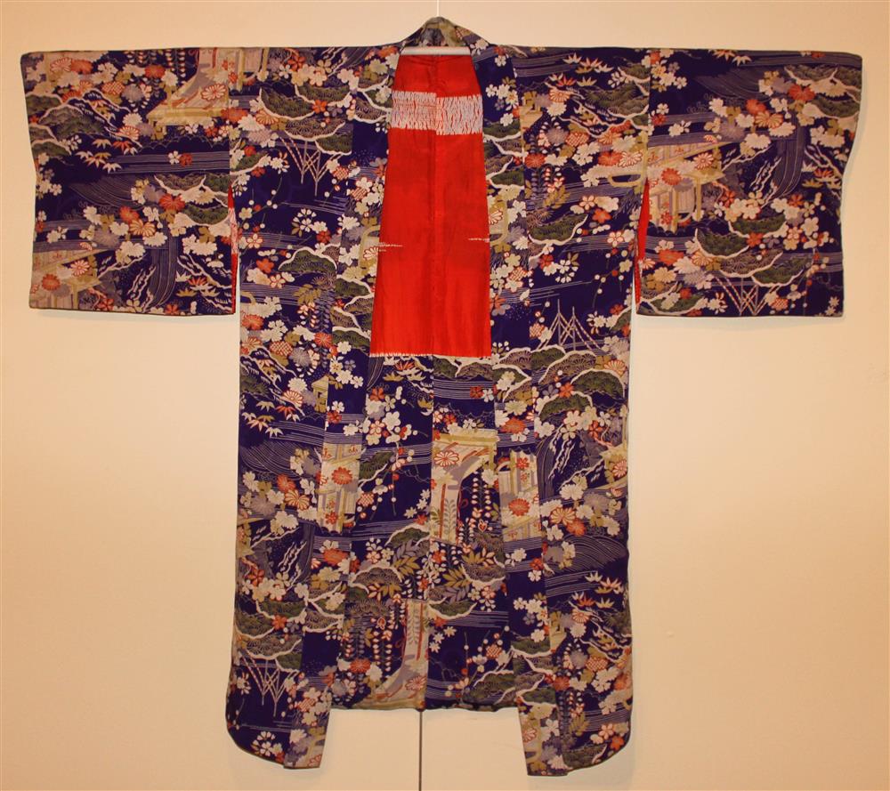 Appraisal: TWO JAPANESE HAORI SHORT JACKETS AND TWO OTHER ROBES including