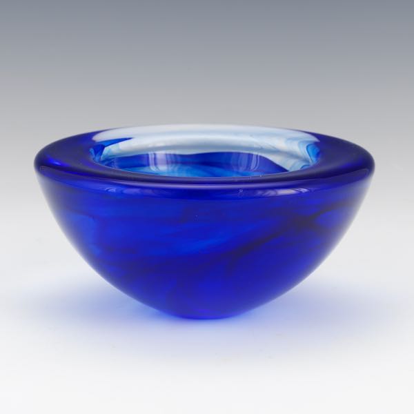 Appraisal: KOSTA BODA GLASS BOWL H x W Kosta Boda blue