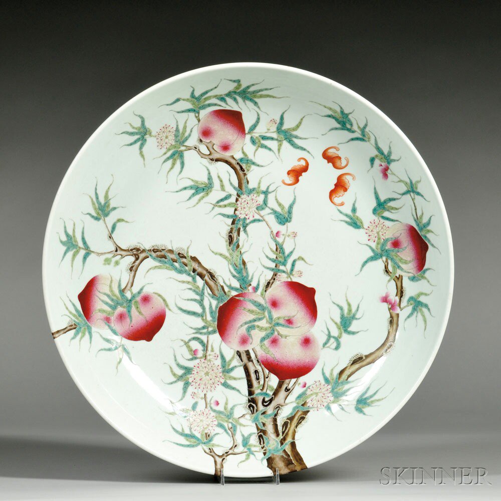 Appraisal: Porcelain Charger China the interior and exterior decorated with a