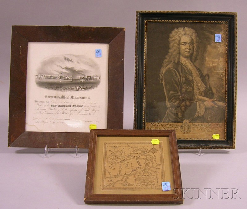 Appraisal: Six Framed Historical and Decorative Prints lithographs Awful Conflagration of