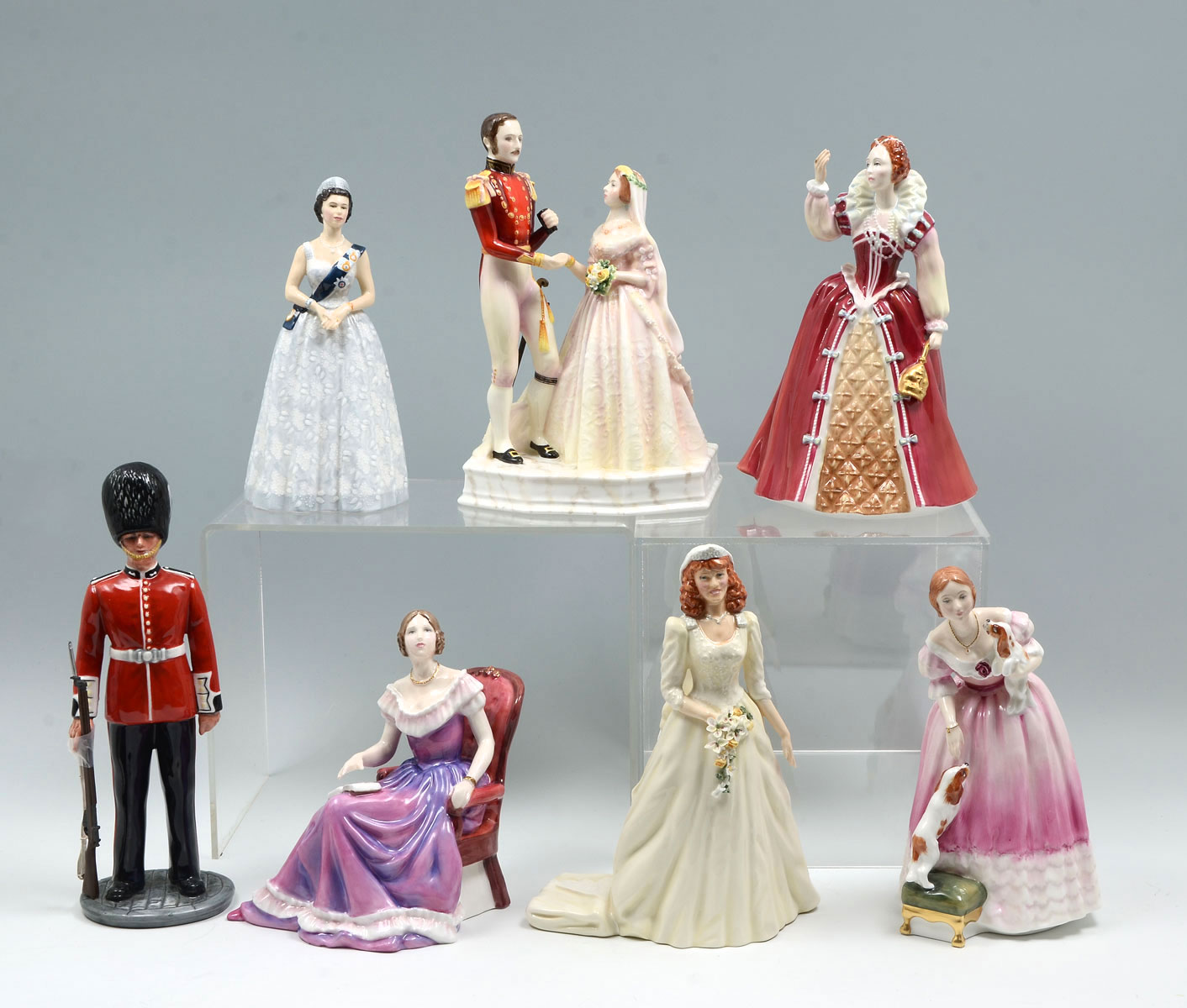 Appraisal: PC ROYAL DOULTON ROYAL WEDDING COLLECTION '' th Anniversary of