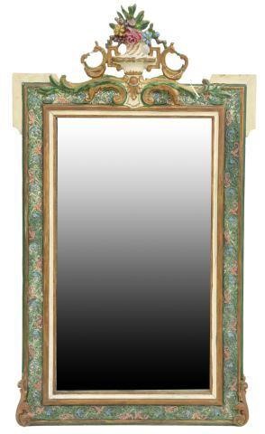 Appraisal: French Louis XV style wall mirror th c having crest